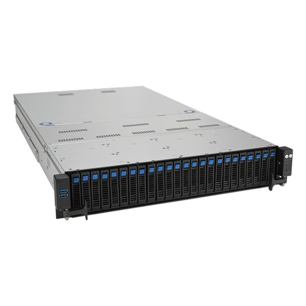 Сервер ASUS RS720-E11-RS24U 2U, 2xLGA4677, 32 DIMM DDR5, 24x 2.5"(12x NVMe+12x NVMe/SATA/SAS* hs), 2