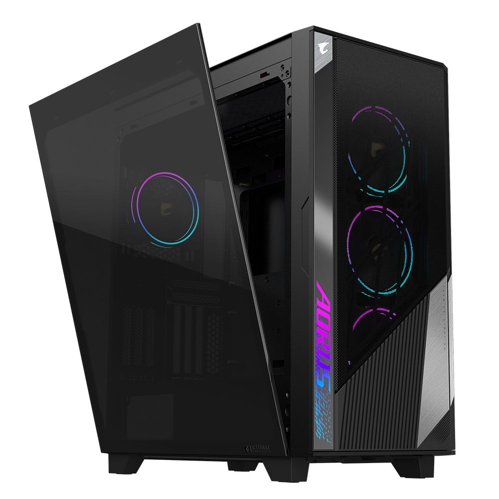 Корпус Gigabyte AORUS C500G ST MidTower, E-ATX, USB-C x1, USB 3.0 x2, Audio I/O, Black,TG