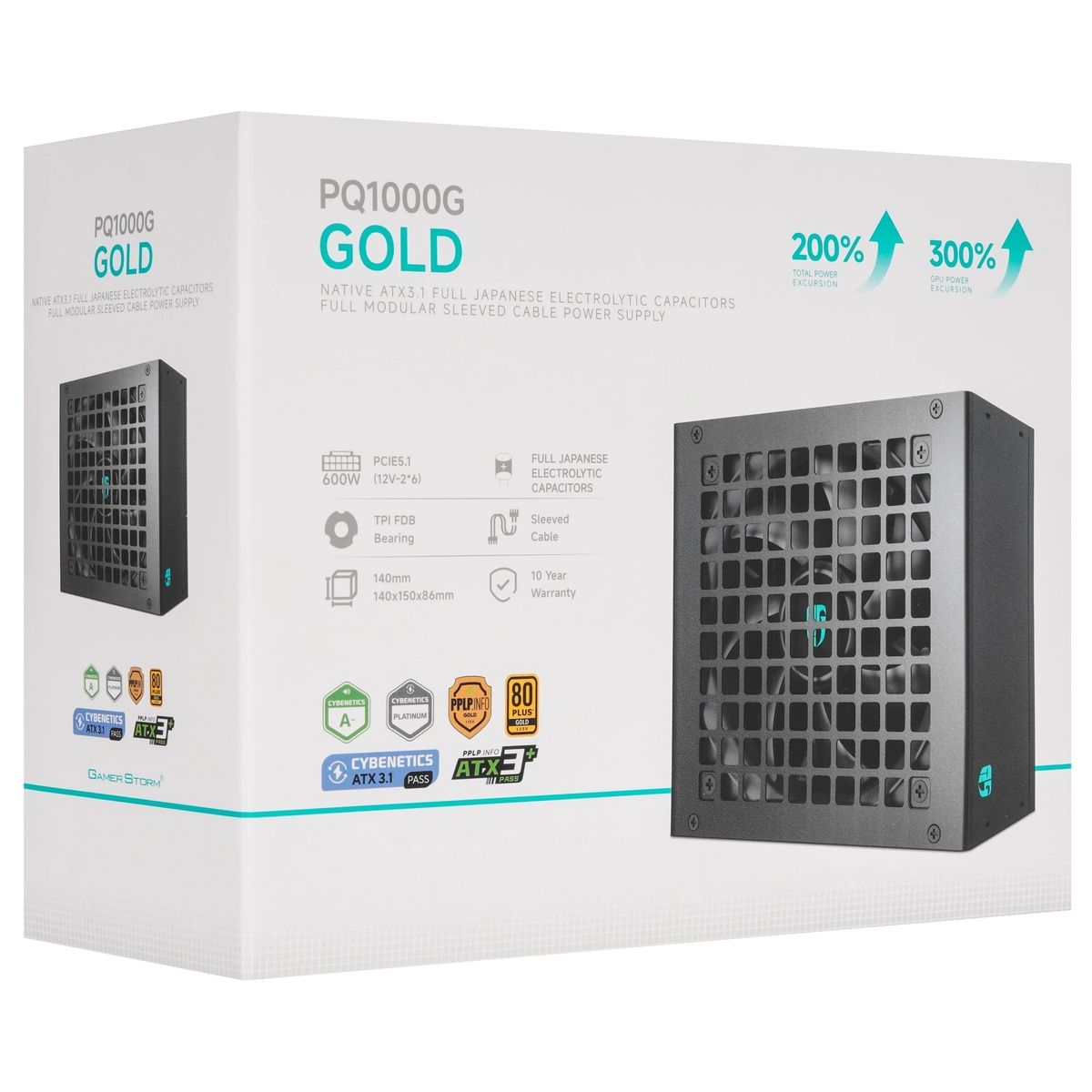 Блок питания Deepcool ATX 1000W GamerStorm PQ1000G Gen.5 80+ gold (20+4pin) APFC 120mm fan 9xSATA Ca