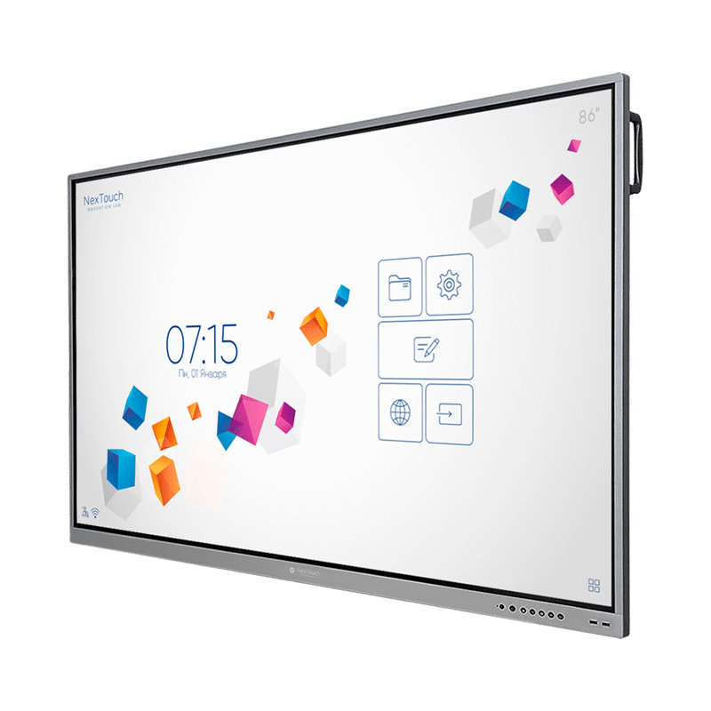 Интерактивная панель NextPanel 86", 4К (3840*2160), 400 кд/м2, 4000:1, IR, 10 мс, 20 касаний, WiFi