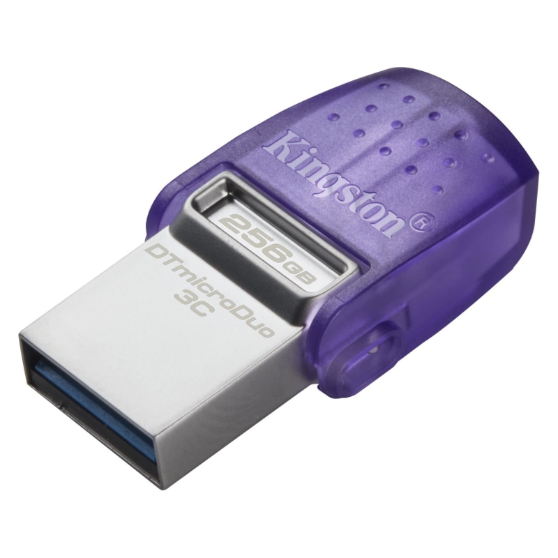 Флеш Диск Kingston 256Gb DataTraveler microDuo 3C DTDUO3CG3/256GB USB3.0 фиолетовый