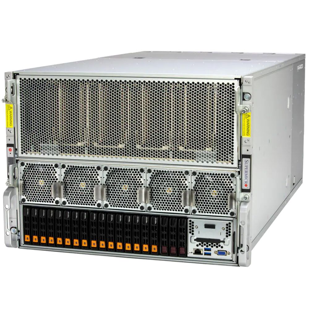 Серверная платформа Supermicro SupeServer 8U 821GE-TNHR 8xH200 HGX SXM/ 2x8558 / 32x64Gb/ 2xMicron 7