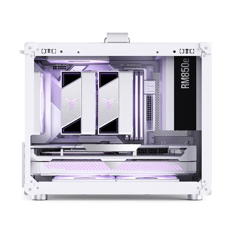 Корпус JONSBO C6 MAX Handle, Mini-Tower, TG, no fan, 1xUSB-A 3.0 + 1xUSB-C 3.1, mATX, mITX White