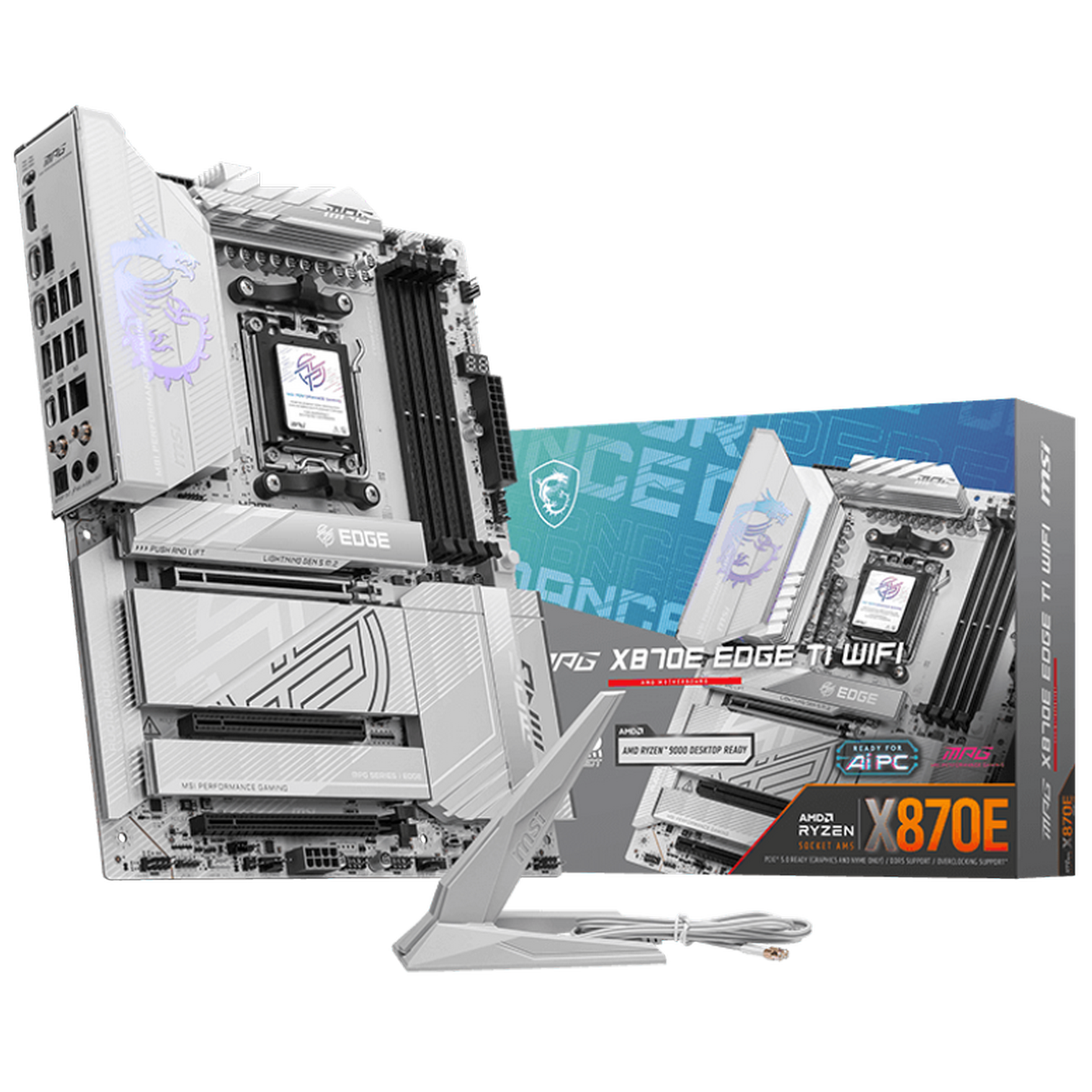 Материнская плата MSI MPG X870E EDGE TI WIFI Socket AM5 AMD X870E 4xDDR5 ATX AC`97 8ch(7.1) 5Gigabit