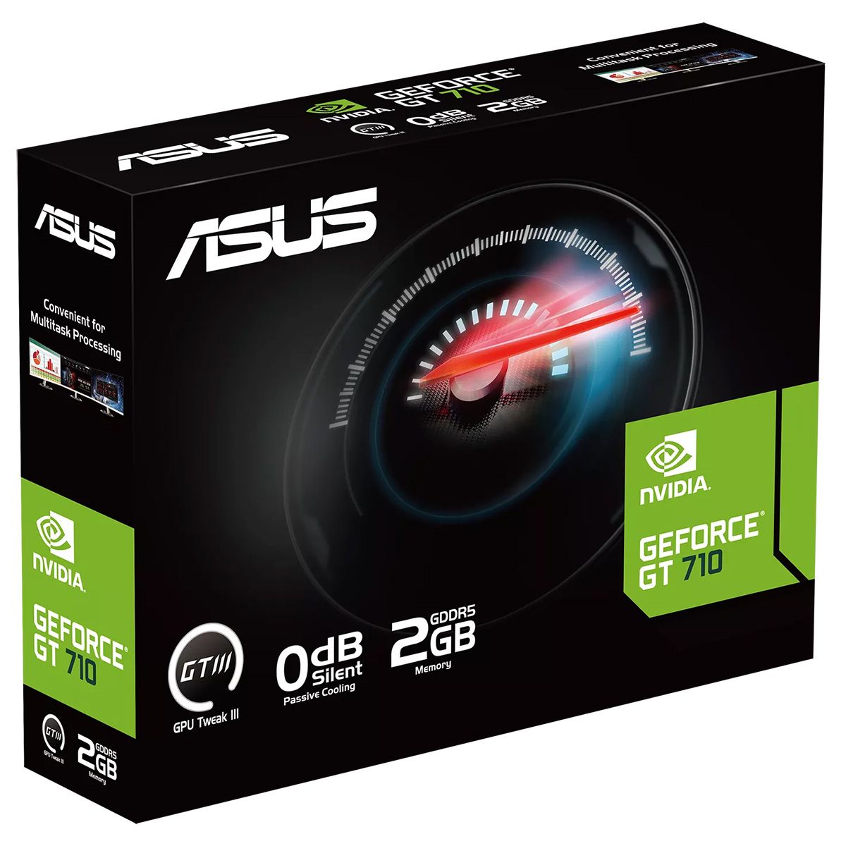 Видеокарта Asus PCI-E 2.0 GT710-SL-2GD5-BRK-EVO NVIDIA GeForce GT 710 2Gb 64bit GDDR5 954/5012 DVIx1