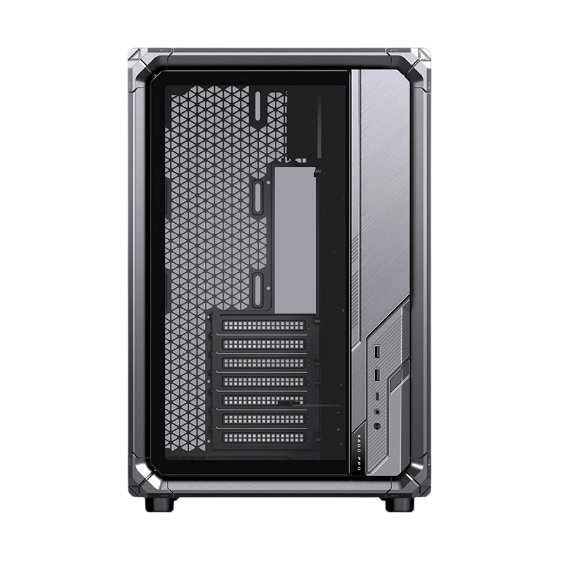 Корпус JONSBO X400 Pro, Midi-Tower, TG, no fan, 2xUSB-A 3.0 + 1xUSB-C 3.2, ATX, mATX, mITX Grey