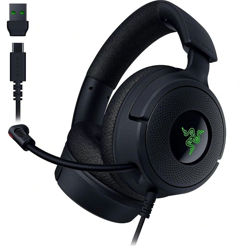 Наушники с микрофоном Razer Kraken V4 X черный 2.0м мониторные USB оголовье (RZ04-05180100-R3M1)