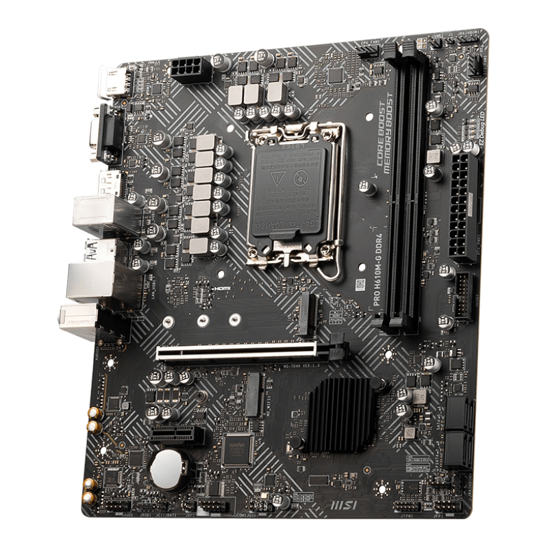 Материнская плата MSI PRO H610M-G DDR4 Soc-1700 Intel H610 2xDDR4 mATX AC`97 8ch(7.1) GbLAN+VGA+HDMI