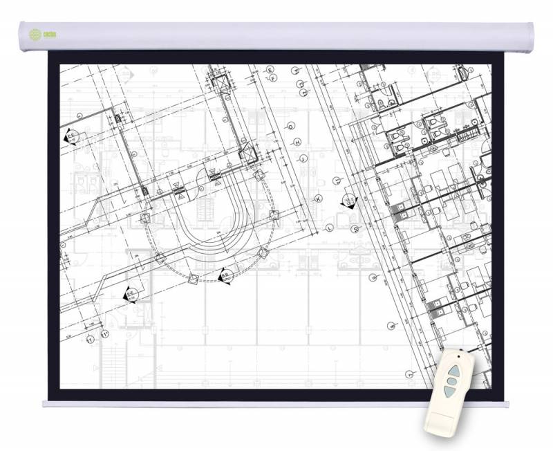 Экран Cactus 100" 180x180см Motoscreen CS-PSM-180x180 1:1 настенно-потолочный рулонный (моторизованн