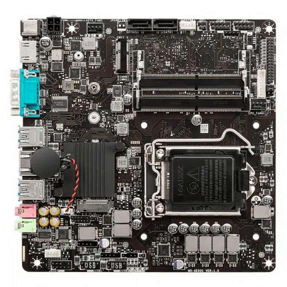 Материнская плата MSI H510TI-S09 H510, LGA1200, 2*DDR4, 1*M.2, 4*USB3.2Gen1, 3*USB2.0, 2*SATA3.0, 1G