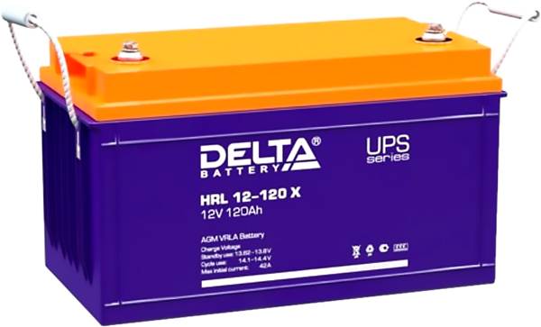 Аккумуляторная батарея Delta HRL 12-120 X напряжение 12В, емкость 120Ач (410х176х224mm)
