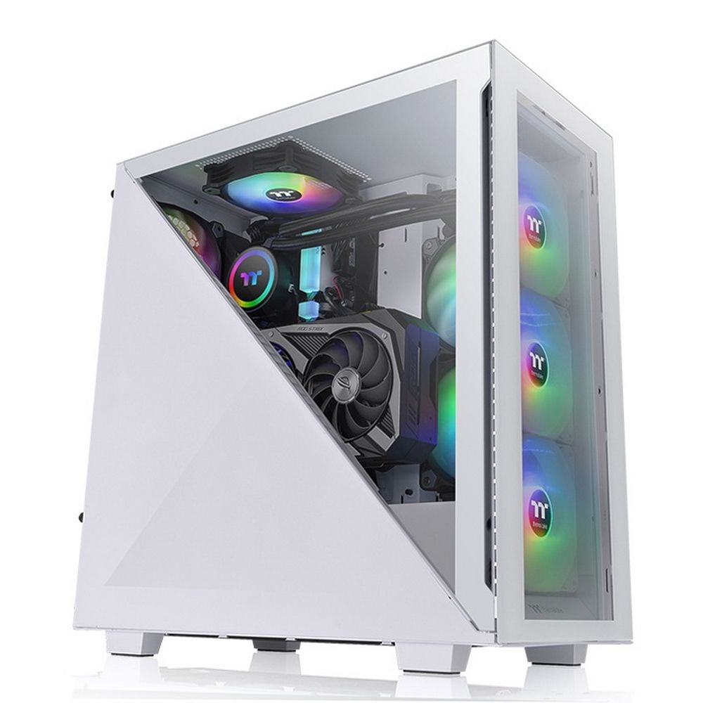 Корпус Thermaltake Divider 300 TG Snow ARGB CA-1S2-00M6WN-01 White/Win/SPCC/Tempered Glass*2/120mm S