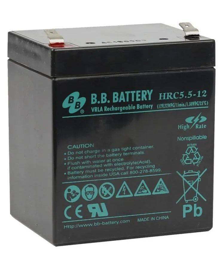 B.B. Battery Аккумулятор HRC 5.5-12 (12V 5Ah )