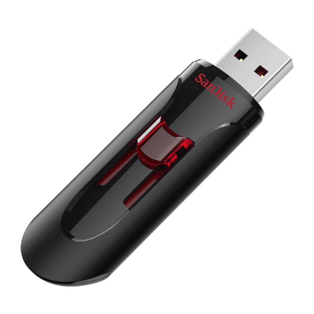 Флеш Диск Sandisk 128Gb Cruzer Glide SDCZ600-128G-G35 USB3.0 черный/красный