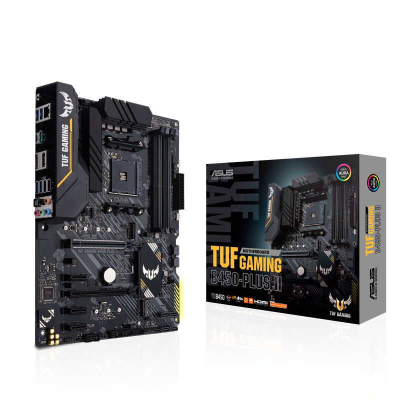 Материнская плата Asus TUF GAMING B450-PLUS II Soc-AM4 AMD B450 4xDDR4 ATX AC`97 8ch(7.1) GbLAN RAID
