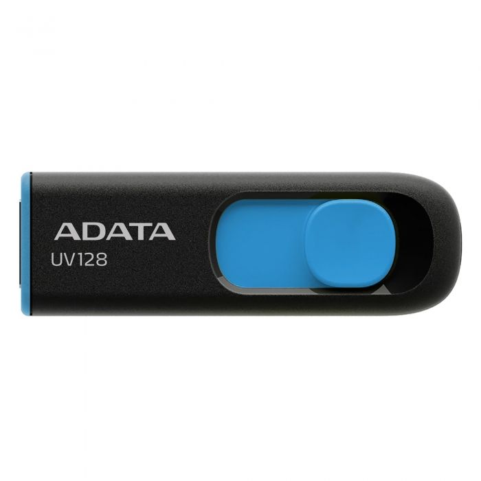 Флеш Диск A-Data 64Gb DashDrive UV128 AUV128-64G-RBE USB3.0 черный/синий