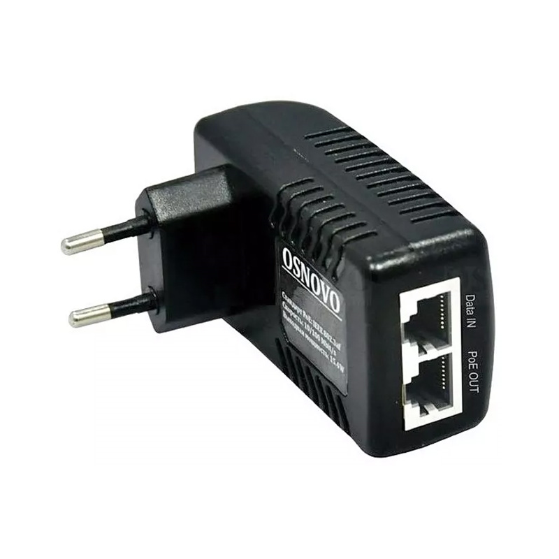 Инжектор PoE Osnovo Midspan-1/151G 10/100/1000BASE-T 15.4Вт 100-240В(АС)