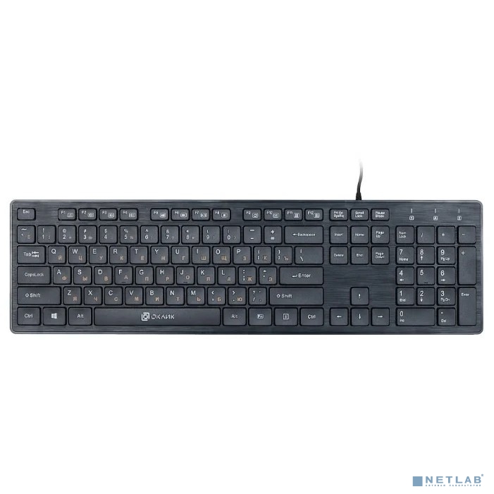 Клавиатура Оклик 520M2U черный/черный USB slim Multimedia