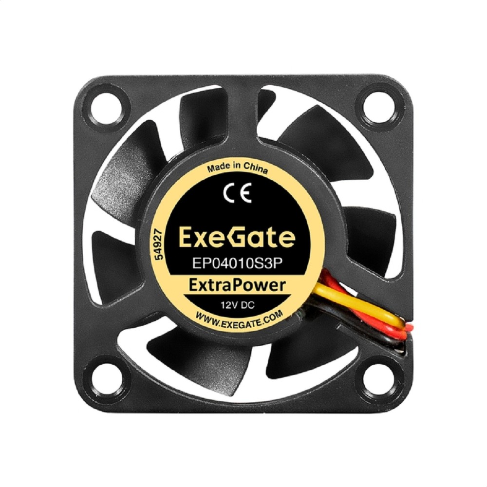 Вентилятор 12В DC ExeGate ExtraPower EP04010S3P (40x40x10 мм, Sleeve bearing (подшипник скольжения), 3pin, 7500RPM, 36dBA)