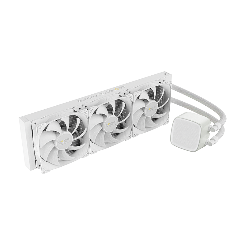 Система жидкостного охлаждения Geometric Future Eskimo Pro 360 (240W, 360mm, ARGB, White/ Fans: 3x12