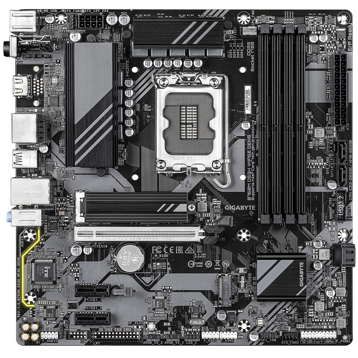 Материнская плата Gigabyte B760M DS3H WF6E GEN5, RTL
