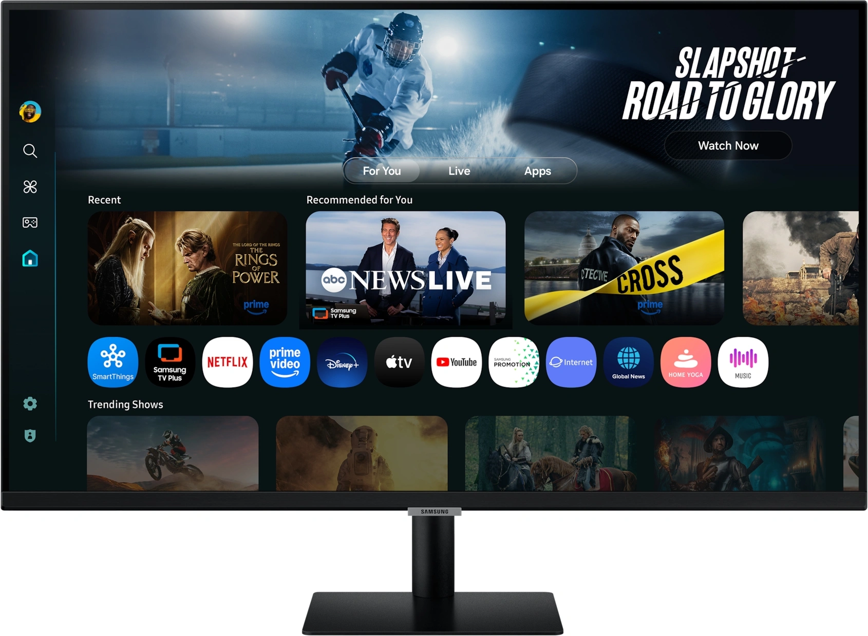 Монитор SAMSUNG 32" LS32FM702UIXCI черный VA LED 4ms 16:9 HDMI M/M матовая 3000:1 300cd 178гр/178гр 3840x2160 60Hz 4K USB 6.5кг