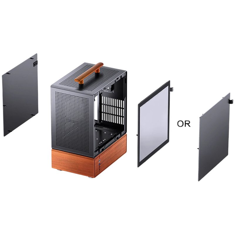 Корпус JONSBO T7, Mini-Tower, TG, no fan, 1xUSB-A 3.0 + 1xUSB-C 3.2, mATX, mITX Black