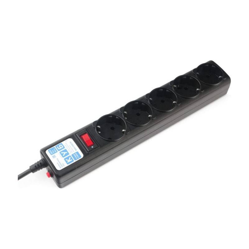 Сетевой фильтр Power Cube Ф-удлинитель, PC 3м 5р, черн.граф. 10А, SPG5-С3