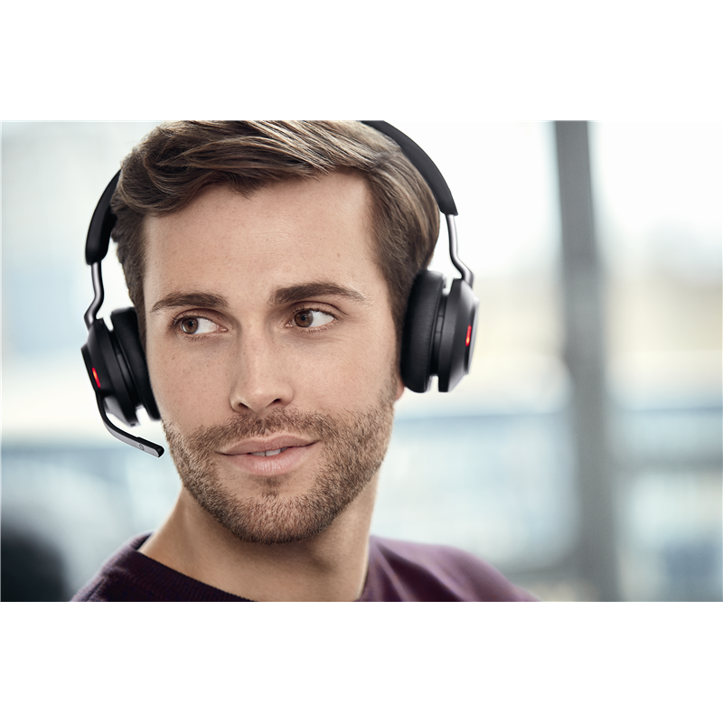 Гарнитура беспроводная Jabra Evolve2 65, Link380c MS Stereo Stand Black