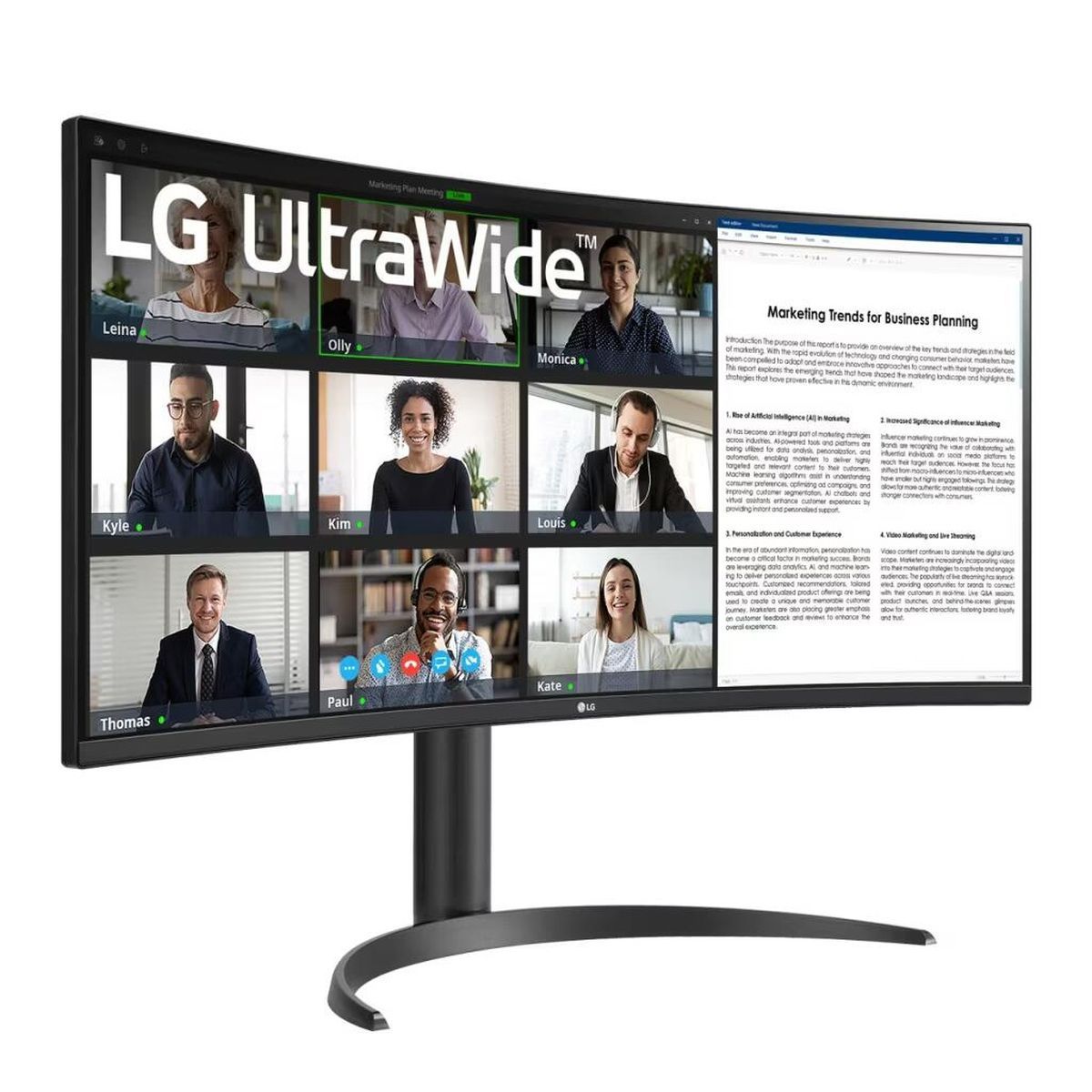 Монитор LG 34" UltraWide 34WR55QK-B черный VA LED 21:9 HDMI матовая HAS 300cd 178гр/178гр 3440x1440 