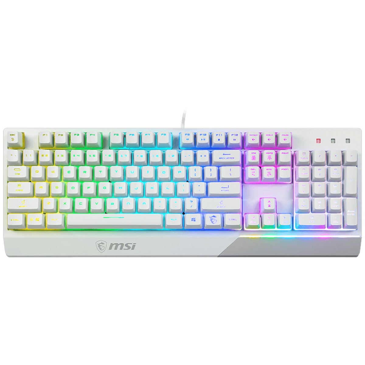 Клавиатура MSI Vigor GK30 белый USB for gamer LED