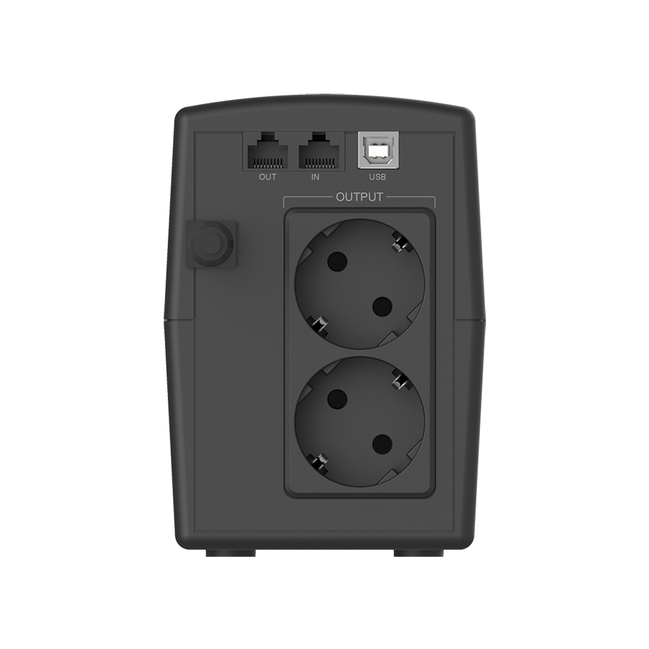 ИБП CBR [QTM-850T-2F-LCUC] Line Interactive  850VA/480W 9Ah12V 2 x Shuko, HID-USB, RJ45/11