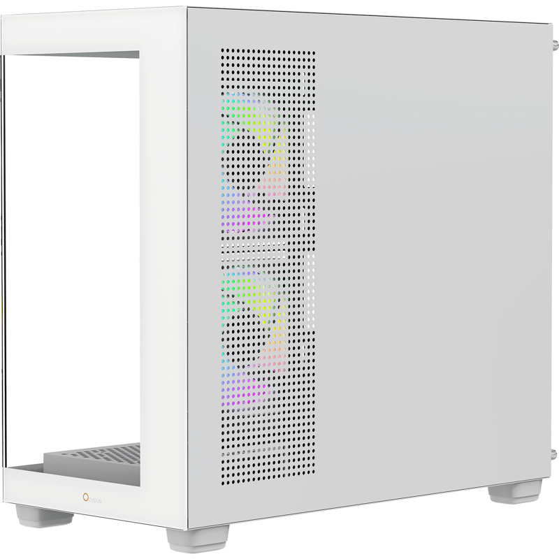 Корпус Ocypus Gamma C52 WH ARGB, Mini-Tower, TG, 3x120mm ARGB, 1xUSB-A 3.0 + 2xUSB 2.0, mATX, mITX W