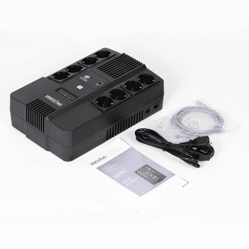 Источник бесперебойного питания Импульс Мастер 800 480Вт 800ВА черный