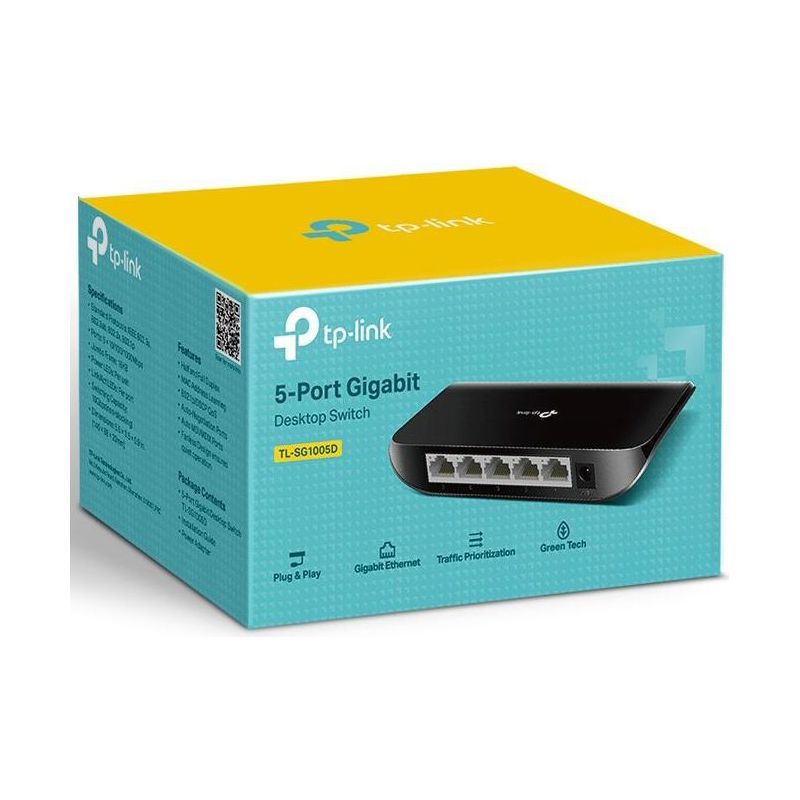 Коммутатор TP-Link TL-SG1005D (L2) 5x1Гбит/с неуправляемый