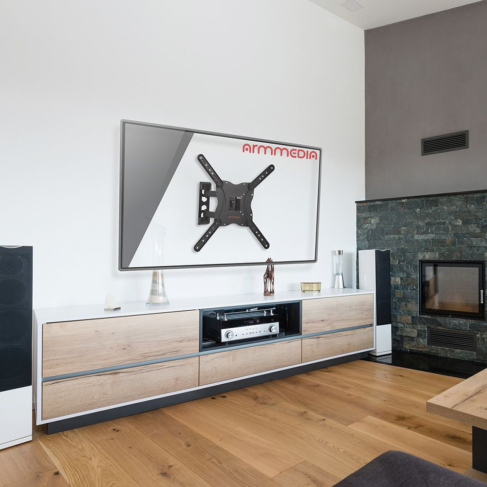 Кронштейн для телевизора Arm Media LCD-404 new черный 26"-55" макс.30кг настенный поворот и наклон