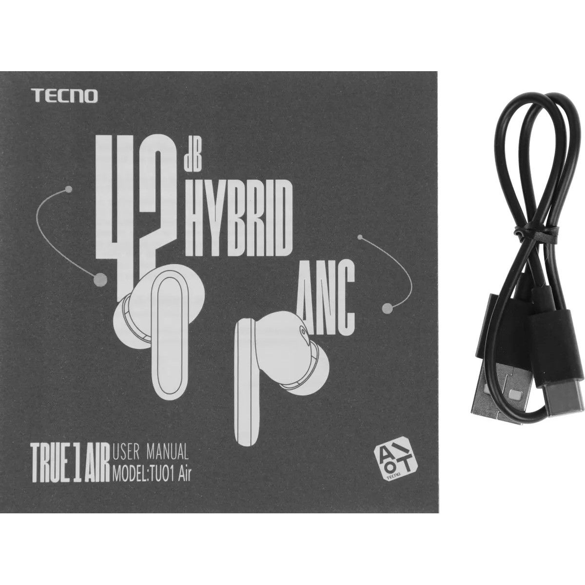 Гарнитура внутриканальные Tecno True 1 Air TU01 кремовый беспроводные bluetooth в ушной раковине (TU