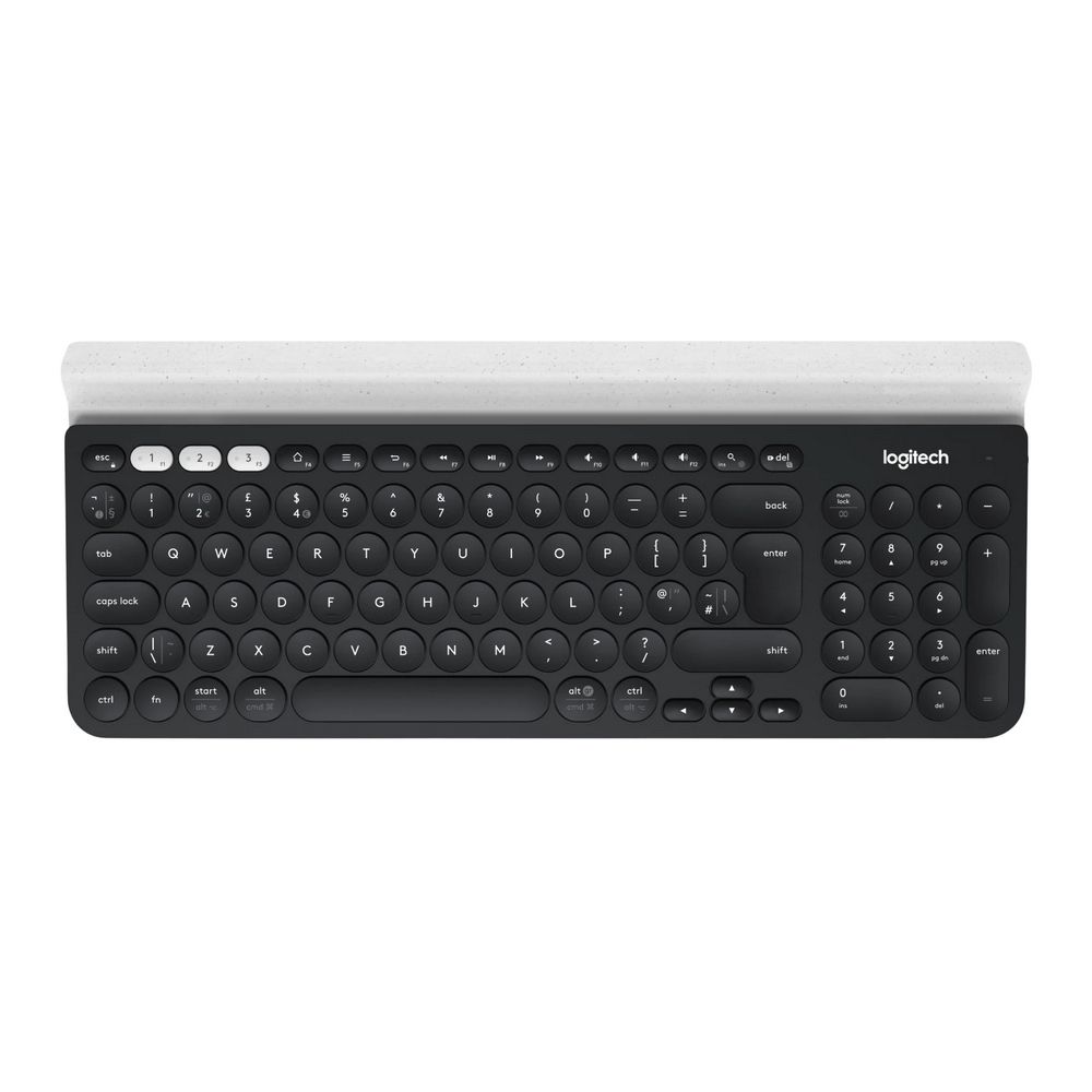 Клавиатура Logitech K780 черно-серая, компактная, 97 клавиш, 3 подключения Bluetooth или 2.4 GHz |92