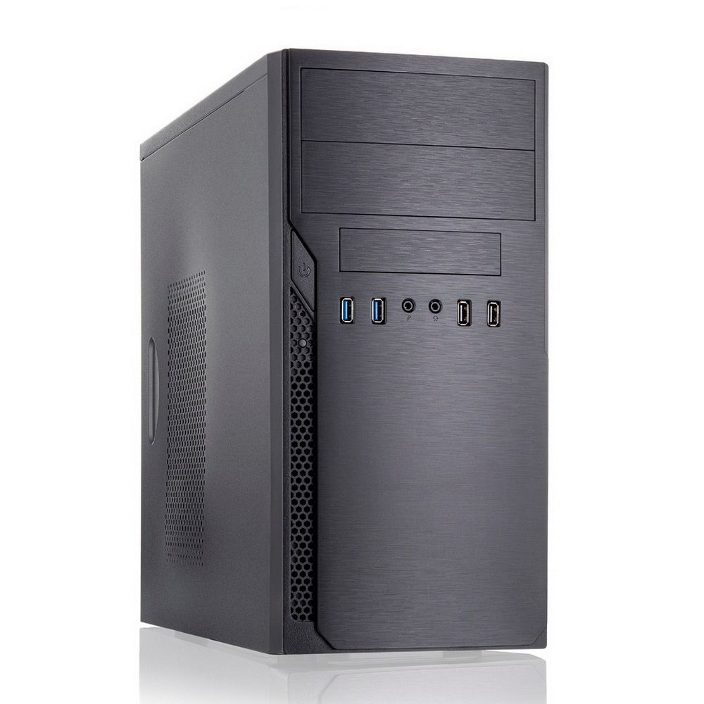 Корпус FoxLine Case Foxline FL–628-FZ450R-U32 |FL–628-FZ450R-U32| mATX case, black, w/PSU 450W 12cm,