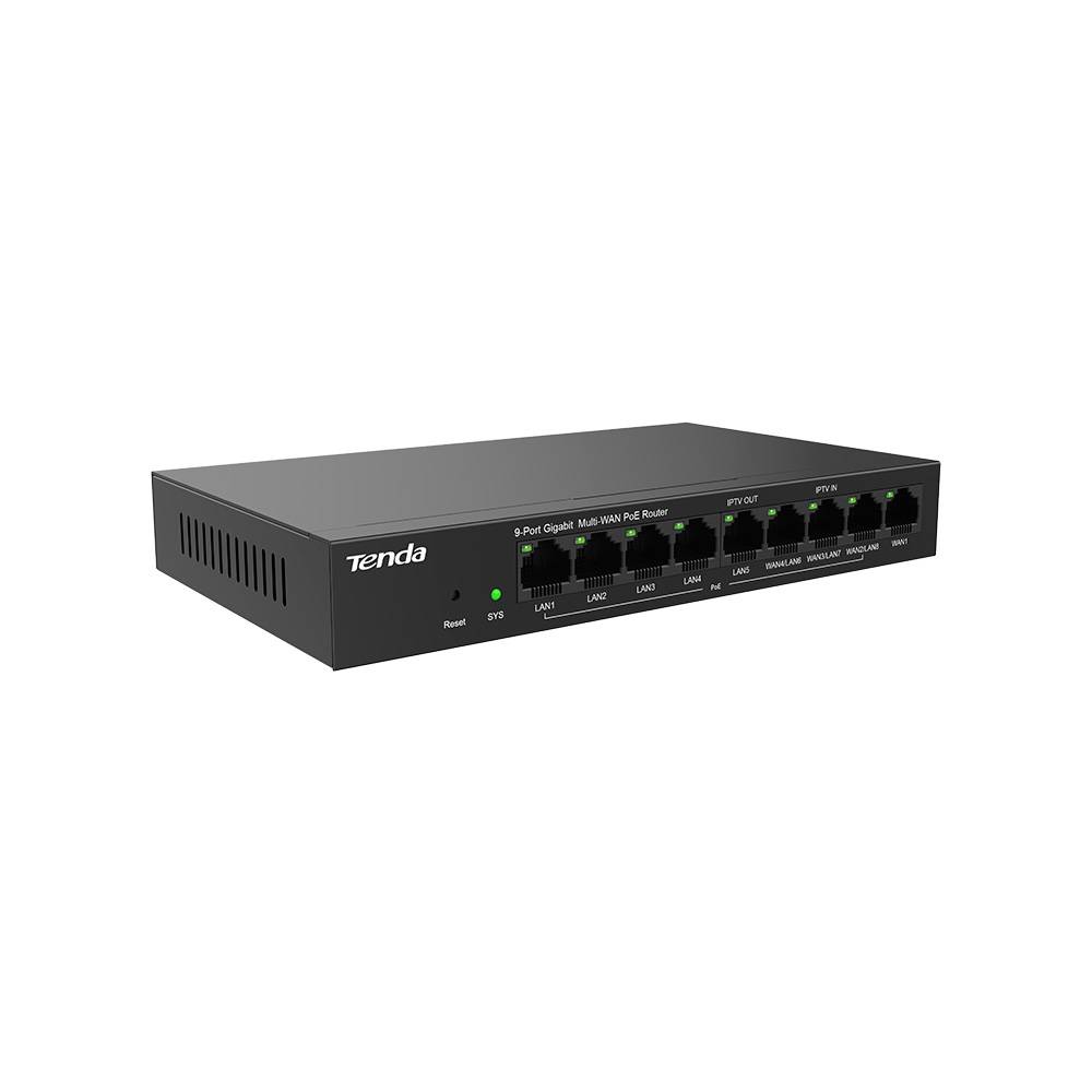Корпоративный 9 Port гигабитный PoE роутер G0-8G-PoE TENDA