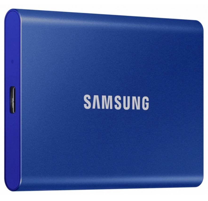 Твердотельный диск 500GB Samsung T7 ,3D NAND TLC, USB 3.2 Type-C [R/W - 1050/1000 MB/s] Indigo Blue/