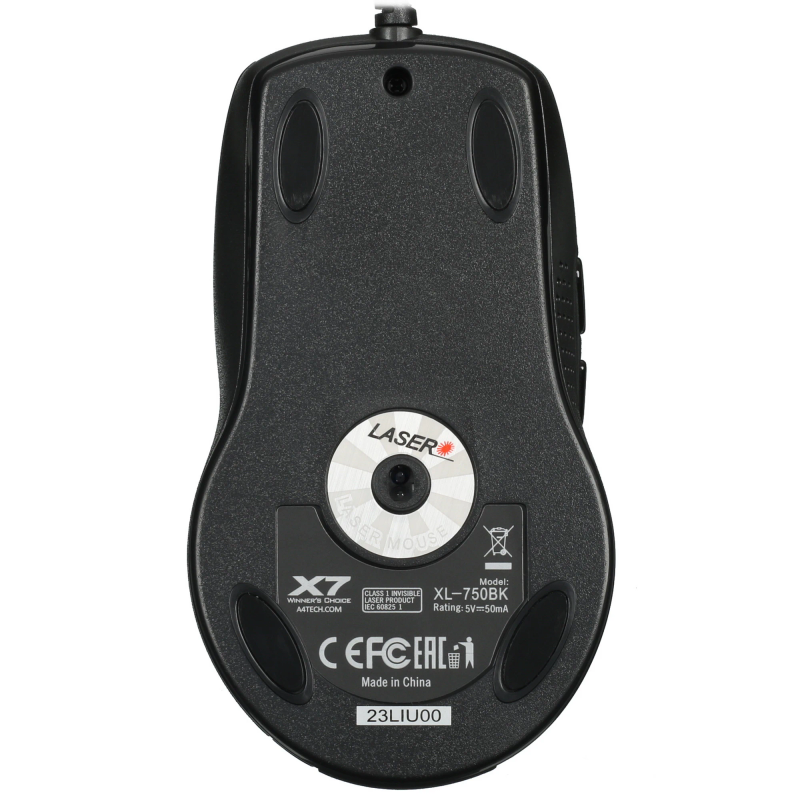 Мышь A4Tech XL-750BK черный лазерная 3600dpi USB 6but (XL-750BK USB)