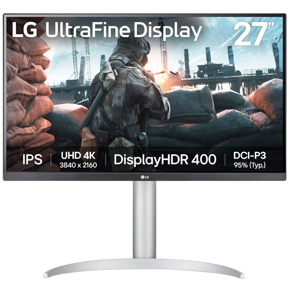 Монитор LG 27" UltraFine 27UP650K-W черный IPS LED 16:9 HDMI матовая HAS 1200:1 400cd 178гр/178гр 38
