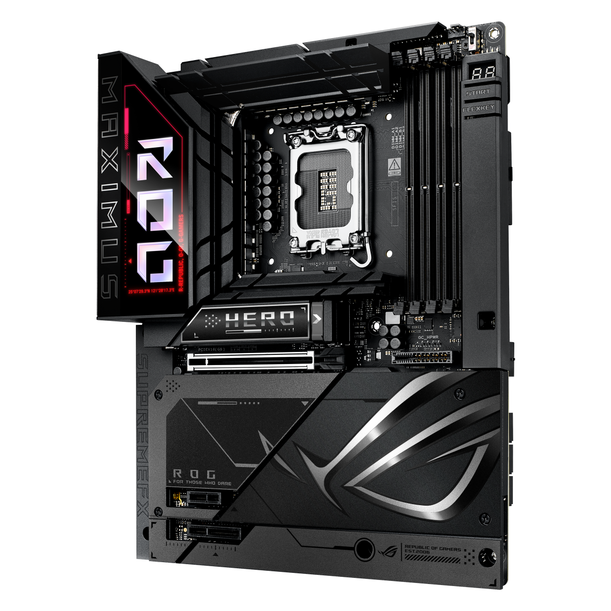 Материнская плата ASUS ROG MAXIMUS Z890 HERO BTF LGA1851 ATX 4хDDR5 PCIEx16 PCIEx4 PCIEx1 6xM.2 2xTh