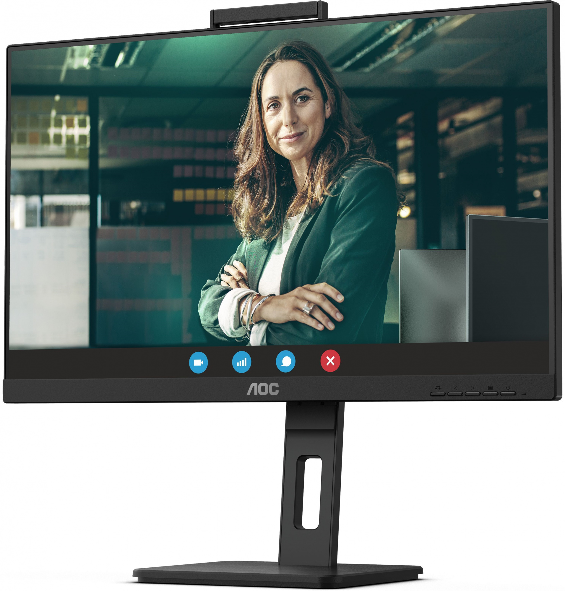 Монитор AOC 27" Pro Q27P3QW черный IPS LED 16:9 HDMI M/M Cam матовая HAS Piv 1000:1 350cd 178гр/178г
