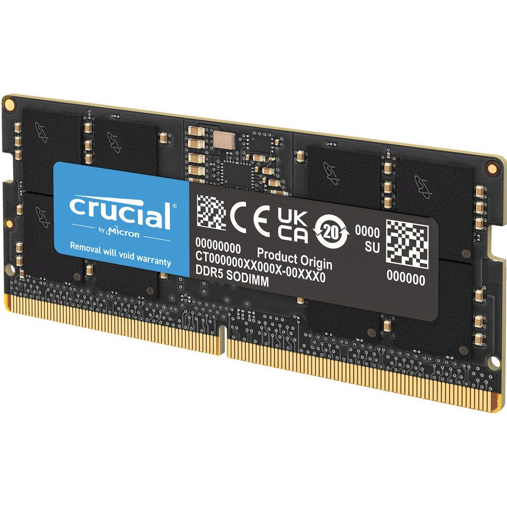 Память DDR5 32GB 4800MHz Crucial CT32G48C40S5 RTL PC5-38400 CL40 SO-DIMM 262-pin 1.1В dual rank Ret