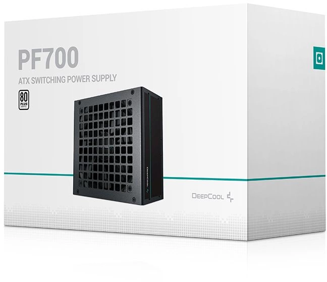 Блок питания Deepcool ATX 700W PF700 80 PLUS WHITE (20+4pin) APFC 120mm fan 6xSATA RTL