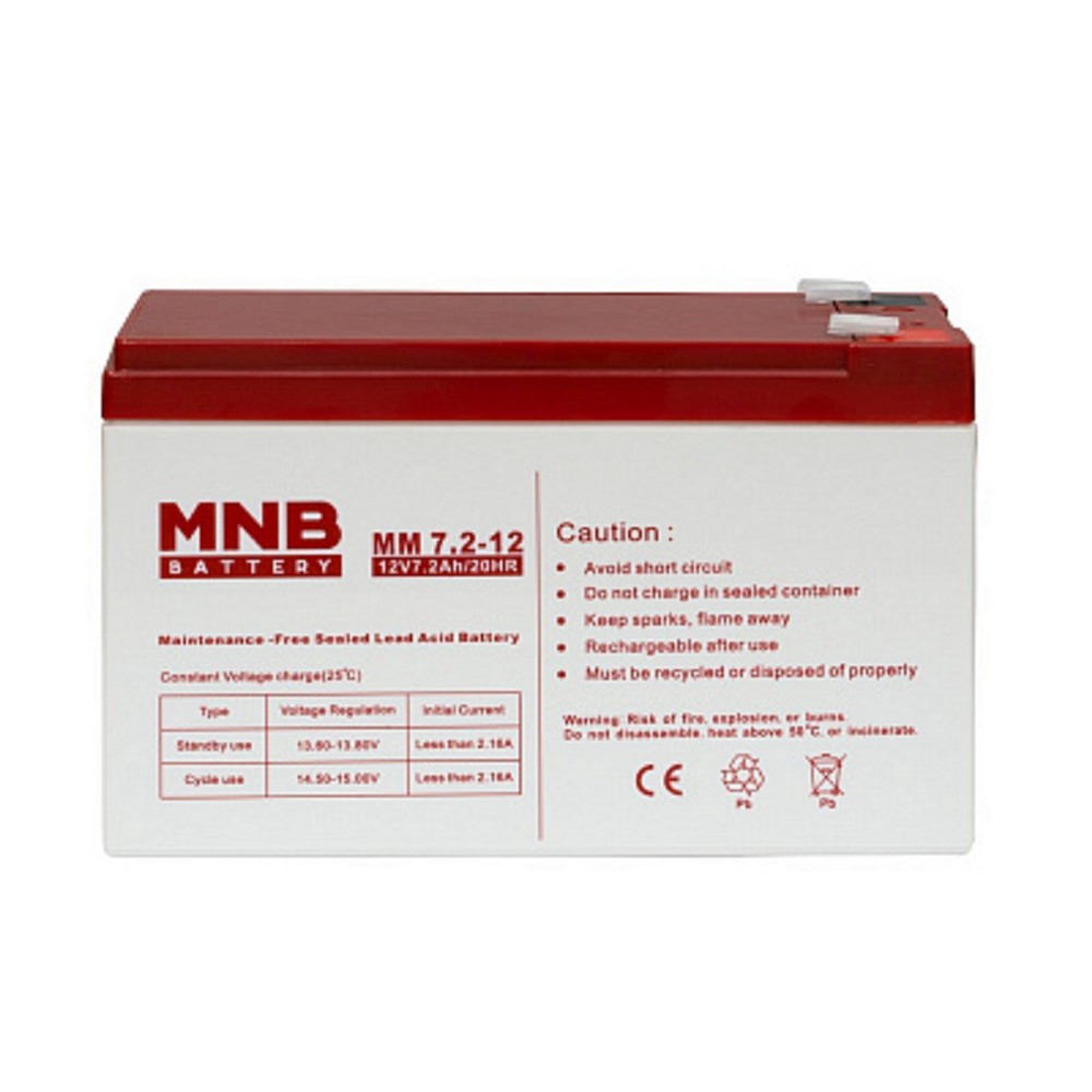 MNB Battery MNB MM 7.2-12 (12V/7,2Ah) F2 {УТ-00003221}
