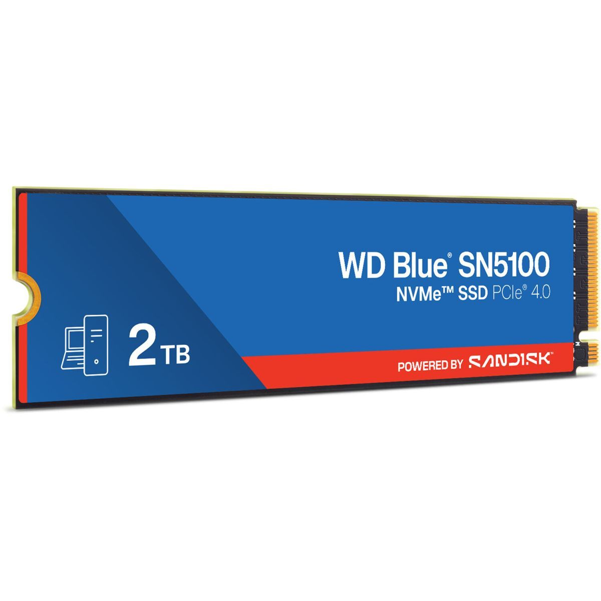 Твердотельный диск 2TB WD Blue SN5100, NVMe, M.2 2280, PCI-E 4x4 [R/W - 7100/6700 MB/s]