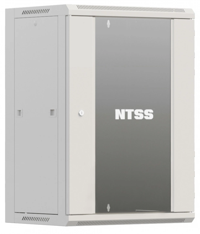 Шкаф коммутационный NTSS Премиум (NTSS-W15U6045GS-2) настенный 15U 600x450мм пер.дв.стекл 60кг серый 365мм 27кг 220град. 770мм IP20 сталь